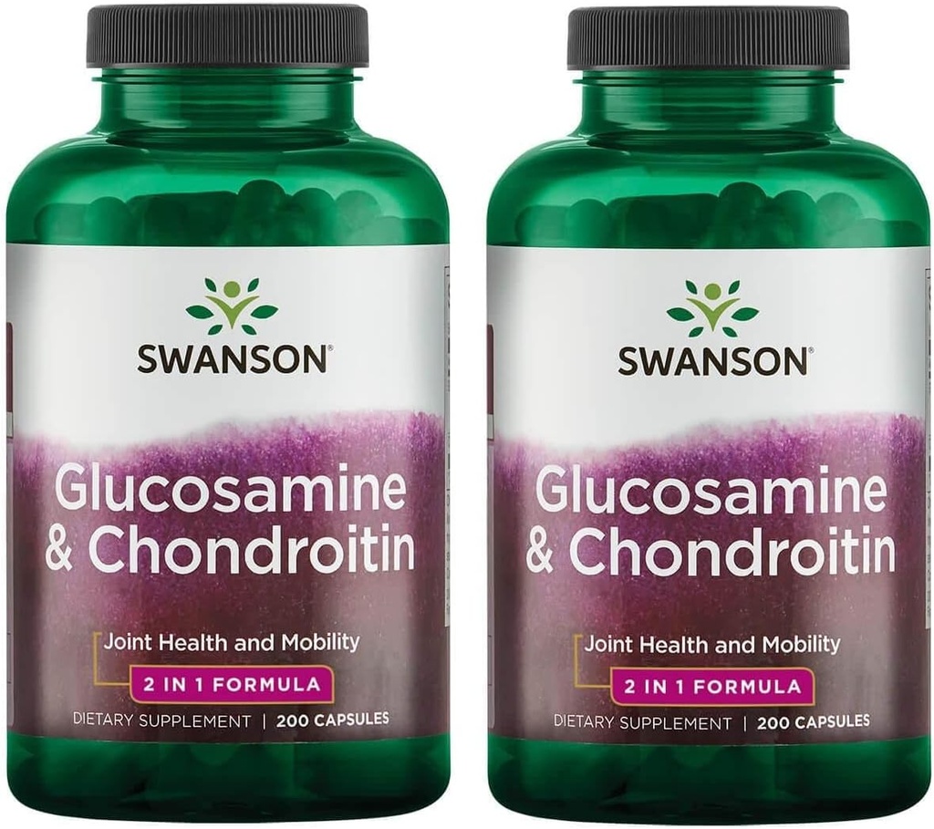 Swanson Glukozamin in hondroitin Combo 500/250 Miligrami 200 kapsul (2 pakiranji)