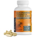 Bronson Glucosamine Chondroitin Turmeric & MSM Advanced Joint & Cartilage Formula, podpira zdrave sklepe, mobilnost in kartilažo - Non-GMO, 60 kapsul