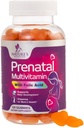 Predporodni vitamini za ženske 1335mcg - Nosečnost Vitamini Gumiji s folno kislino, Vitamin A, C, D3, B12, B6 - Prednatalni multivitaminski gumi za podporo plodu, Nosečnice in doječe ženske - 120 Gumijev