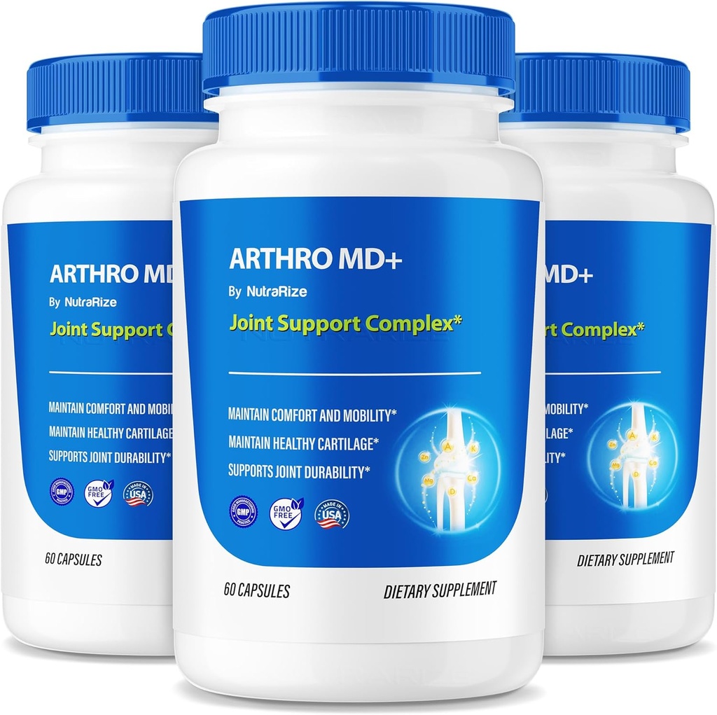 (3 pakiranja) Arthro MD+ Kapsule, Uradna podpora Arthro MD, Vsa naravna formula za podporo prilagodljivosti in mobilnosti, Premium tablete za zdrave sklepe, Arthro M D Review (180 kapsul)