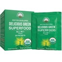 Vrhunska zmogljivost Organic Greens Superfood Powder single Serve Travel Packets. Najboljši degustacija ekološko zeleni sok Super Hrana s 25+ Vse naravne sestavine za Max Energy. (20 Pack)