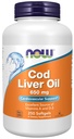 NOW Foods Supplements, Trska Jetrno olje 650 mg, Odličen vir vitaminov A in D-3, 250 Softgels