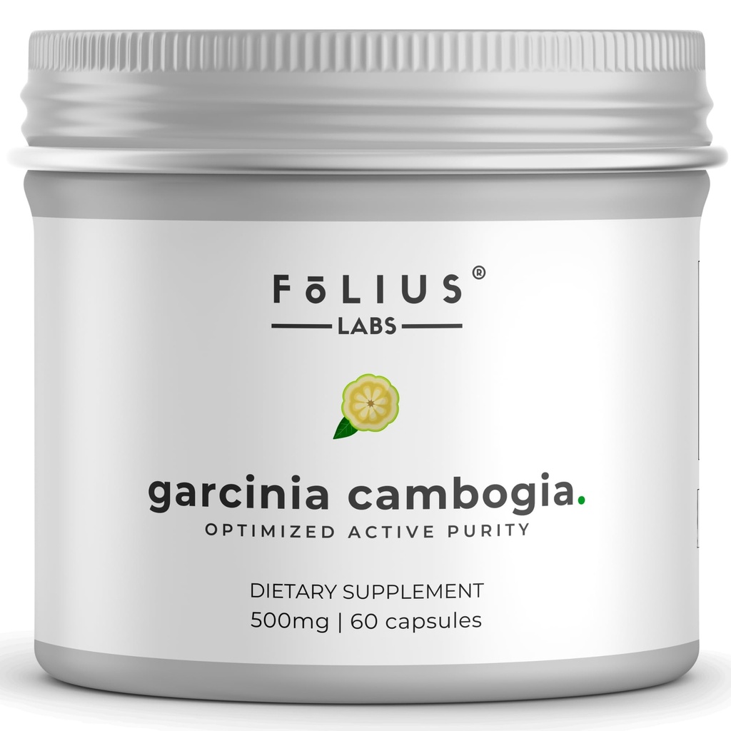 Pure Garcinia Cambogia Extract dodatek 500mg - 100% naravni HCA ekstrakt koncentriran do 60% - Podpira zdravo prebavo in presnovo - 60 kapsul