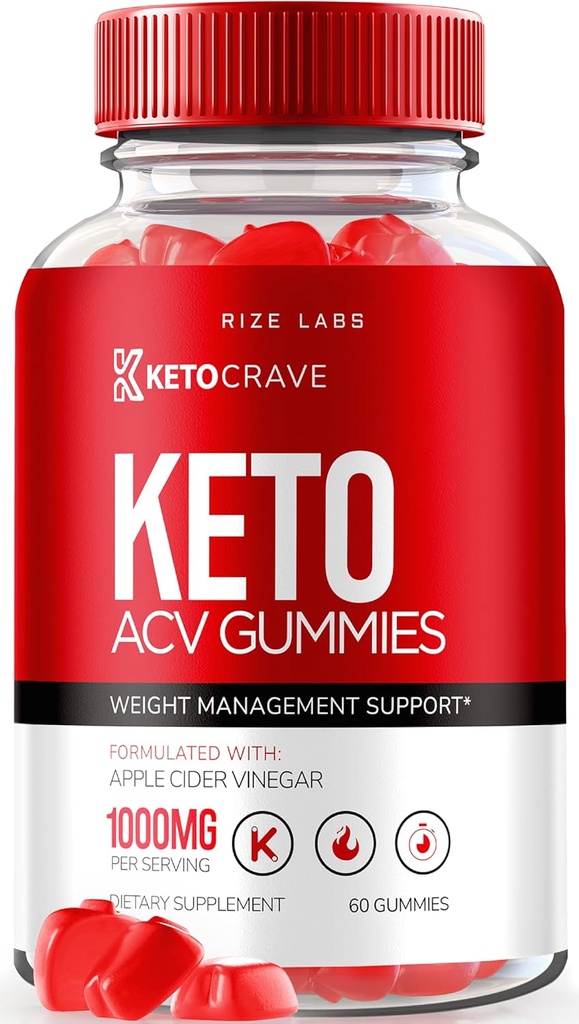 Rize laboratoriji Keto Crave Keto ACV Gumies za napredno hujšanje, Največja moč dodatek, Gomitas Komentarji (60 Gumies)
