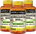 MASON NARAVNI Ashwagandha 500 mg, Adaptogen za stres in energetsko podporo, Zeliščni dodatek, 180 dnevna dobava