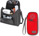 ZDA NEBULIZER GEAR primer prenašanja + Insulated Astma Inhaler Case (rdeča) - Bundle
