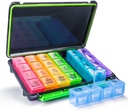 Tedenske tablete Organizator, 7 Day Pill Box (4-Times-A-Day) Prenosni za potovanje z Moistrure-Proof Design tablete primeru tabletke/vitamin/ribje olje/dobavitelji