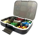 Velike tablete Organizator, 7,7x5,7" Travel Vitamin Box Lightproof 9 Kompartmenti Prenosne tablete Primeri tablete Dodatki Dispenser Vlažno dokaz Tablete Imetnik zdravila vsebnik