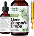 Večno puppy jetrna podpora Kapljice za pse - Milk Thistle dodatek za pse - Jetrna čistila Detox kapljice w/Liquid Silymarin Herb - Pasji dodatki in vitamini za vse pasme in velikosti - 2 oz