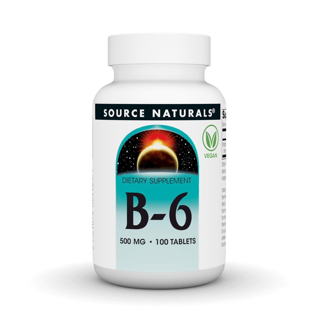 Vir Naturals Vitamin B-6, Podpora imunskemu sistemu* - 500 mg, 100 tablet