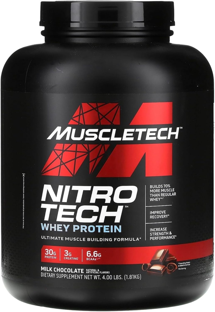 Serija zmogljivosti MuscleTech NitroTech Čokolada iz sirotke 4lb