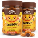 Dober dan Čokolada Energijska dopolnila za odrasle [2 Pack] Sejem trgovina Kofein Čokolada z B-vitamini, izvlečki zelenega čaja in 20 mg kofeina na kos - energijski spodbujevalec za ženske in moške