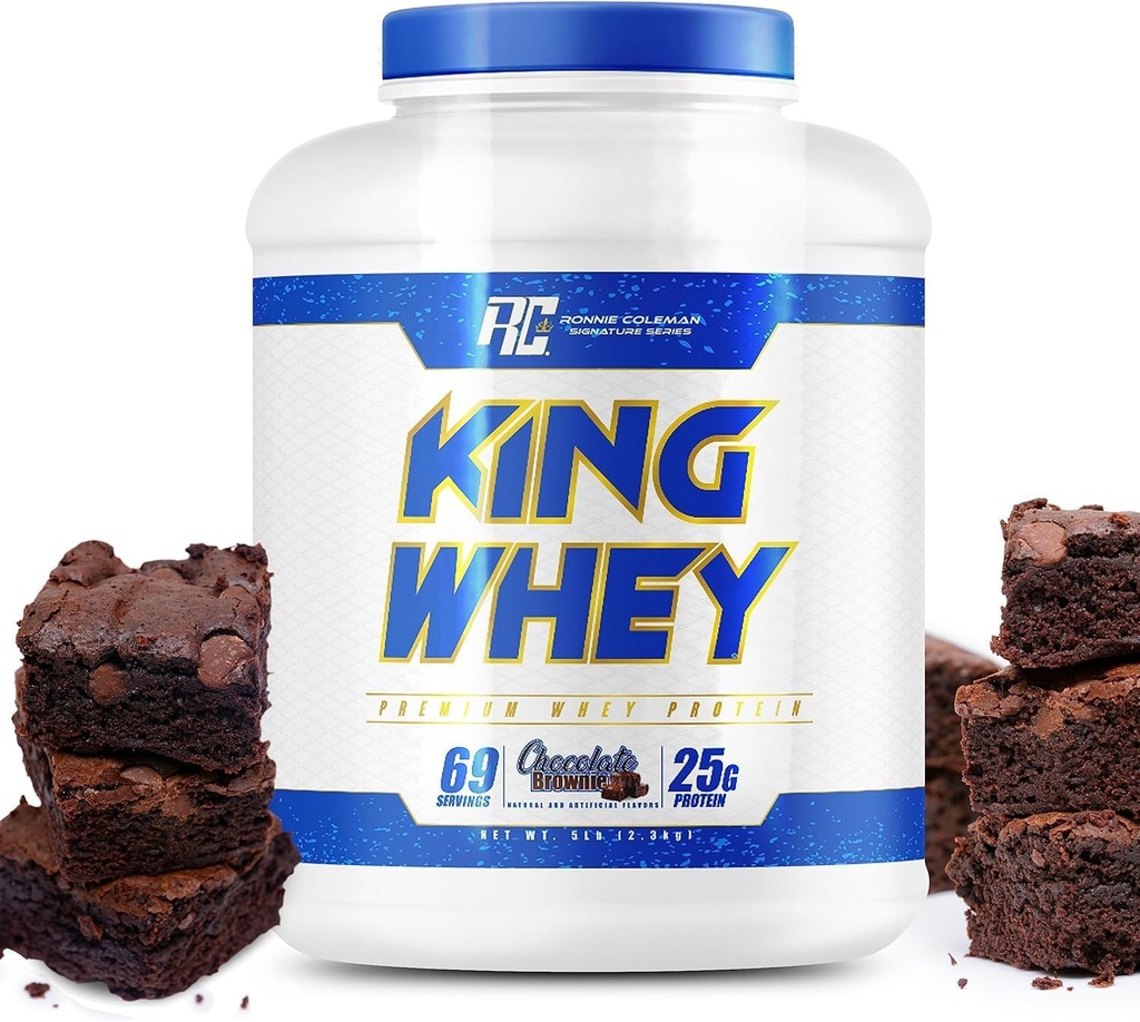 Ronnie Coleman Signature Series King Mass XL Protein Powder, Teža in mišice Gainer, 60g Beljakovine, 180g ogljikovi hidrati, 1.000+ Kalorije na strežbo, Kreatin in glutamin (20lb, temna čokolada)