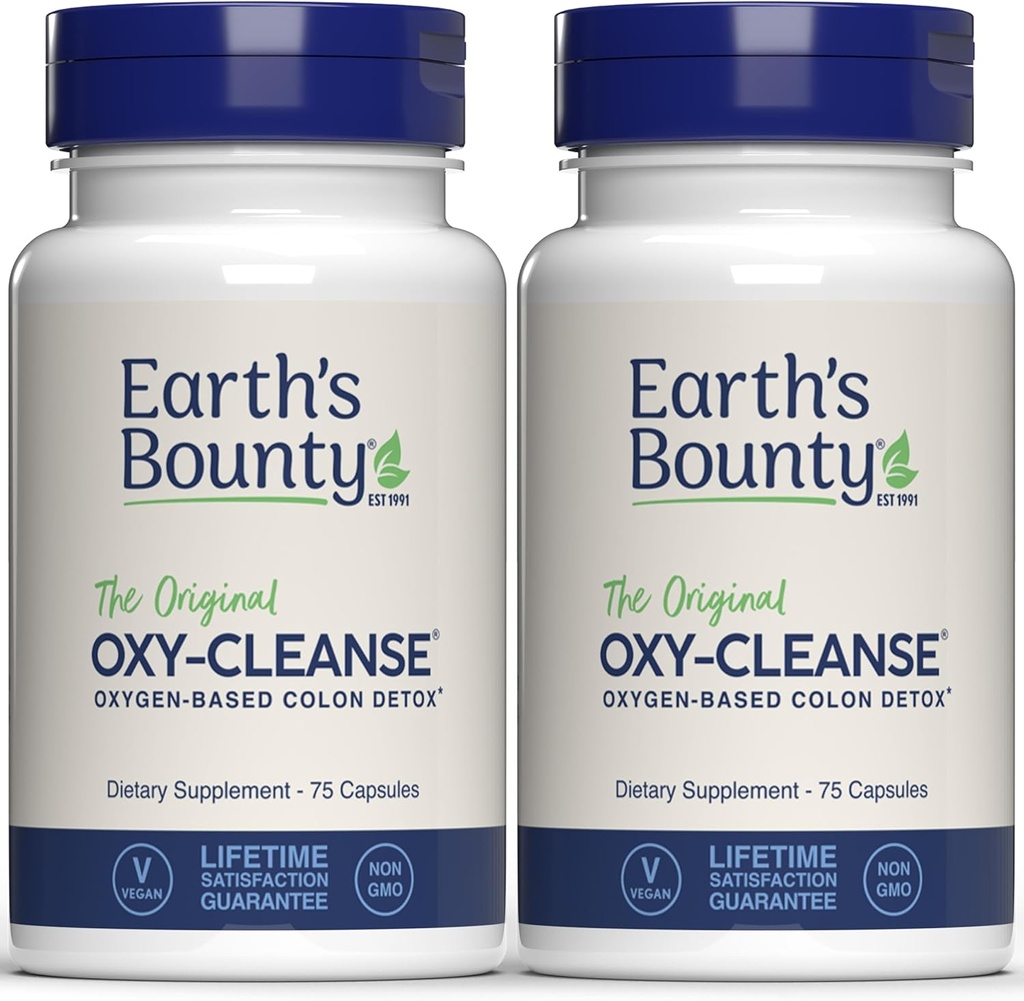 Zemeljski Bounty-Oxy-Cleanese Conditioner - Nežno čiščenje kolonij za prebavne Wellness - zaprtje Relief - naravni Colon Detox - 75 Kapsule - 2-Pack