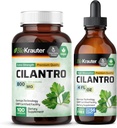 BIO KRAUTER Cilantro 100 Kapsule & Cilantro Tincture 4 Fl. Oz.