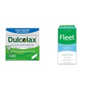 Dulcolax hitro lajšanje Medicated Laxative Suppository Hitra pomoč, Rectalna uporaba samo, Bisacodil, 10 mg & Fleet Laxative Saline Enema za odrasle zaprtje, 4,5 fl oz, 4 steklenice