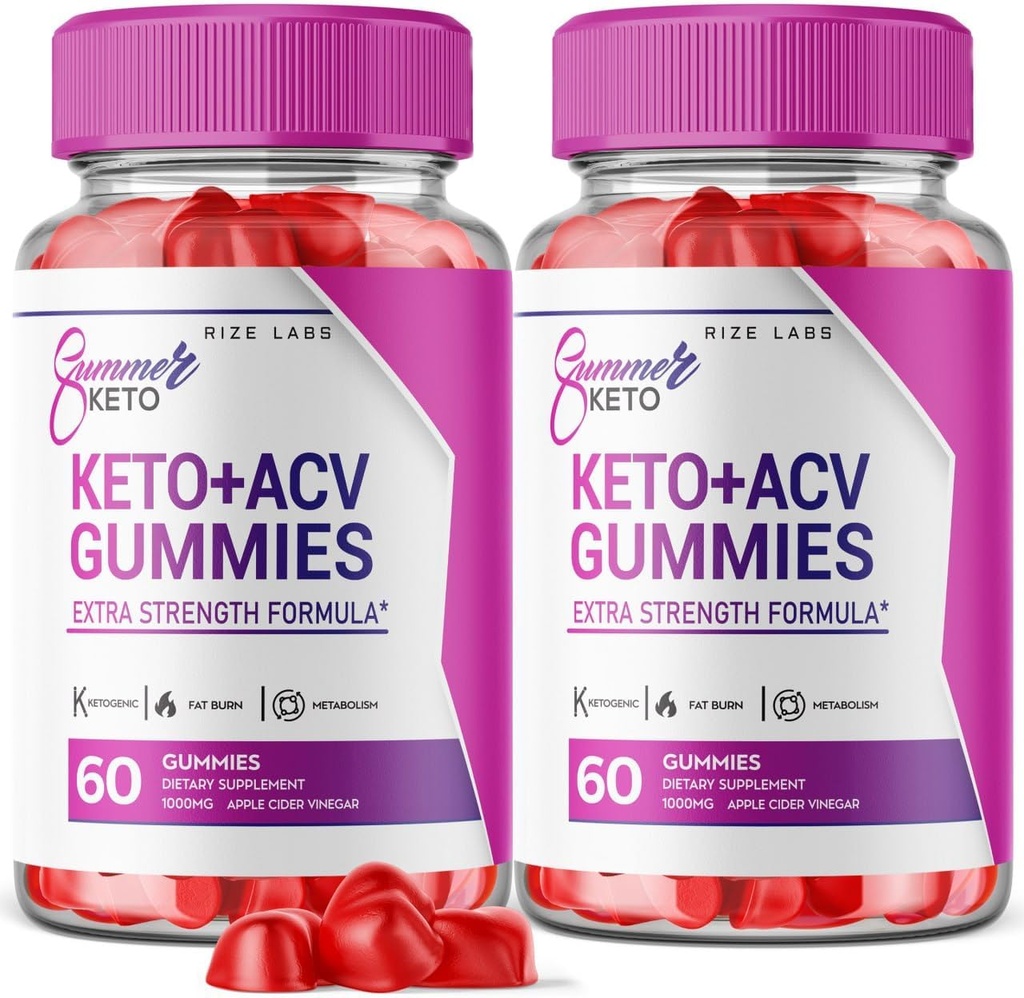 Rize laboratoriji - Summer Keto+ACV Gummies - Poletna izguba teže Gummies - Belly Fat Diet, Vegan Napredna Formula (120 Gummies)