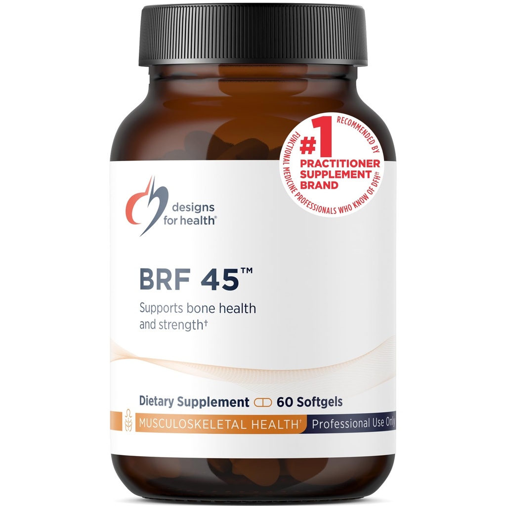 Designs for Health BRF 45 - Vitamin K1 + Vitamin K2 kot MK-4 za spodbujanje moči kosti, zdravo staranje + Arterial Health - 2 Oblike vitamina K + GG za pomoč Vitamin K2 MK4 Proizvodnja (60 Softgels)