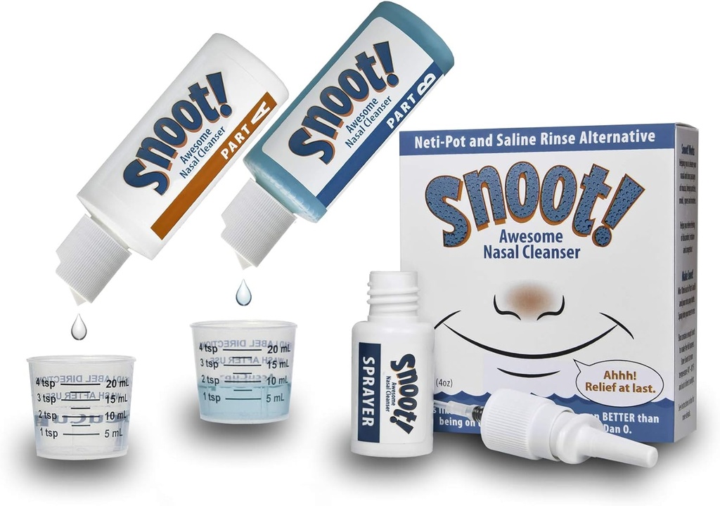 Snoot! Cleanser Regulary (MILD) Formula Nasal namakanje komplet - droge-free Nasal čistilec - TSA-Compliant