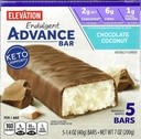 Millville Elevation Advance čokoladni Coconut Bars, Carb Conscious, 5g beljakovine, z recepti. Ena škatla 5, 1.4oz Posamezno zaviti palice. Bundle vključuje 2 recepti, 5 bari.