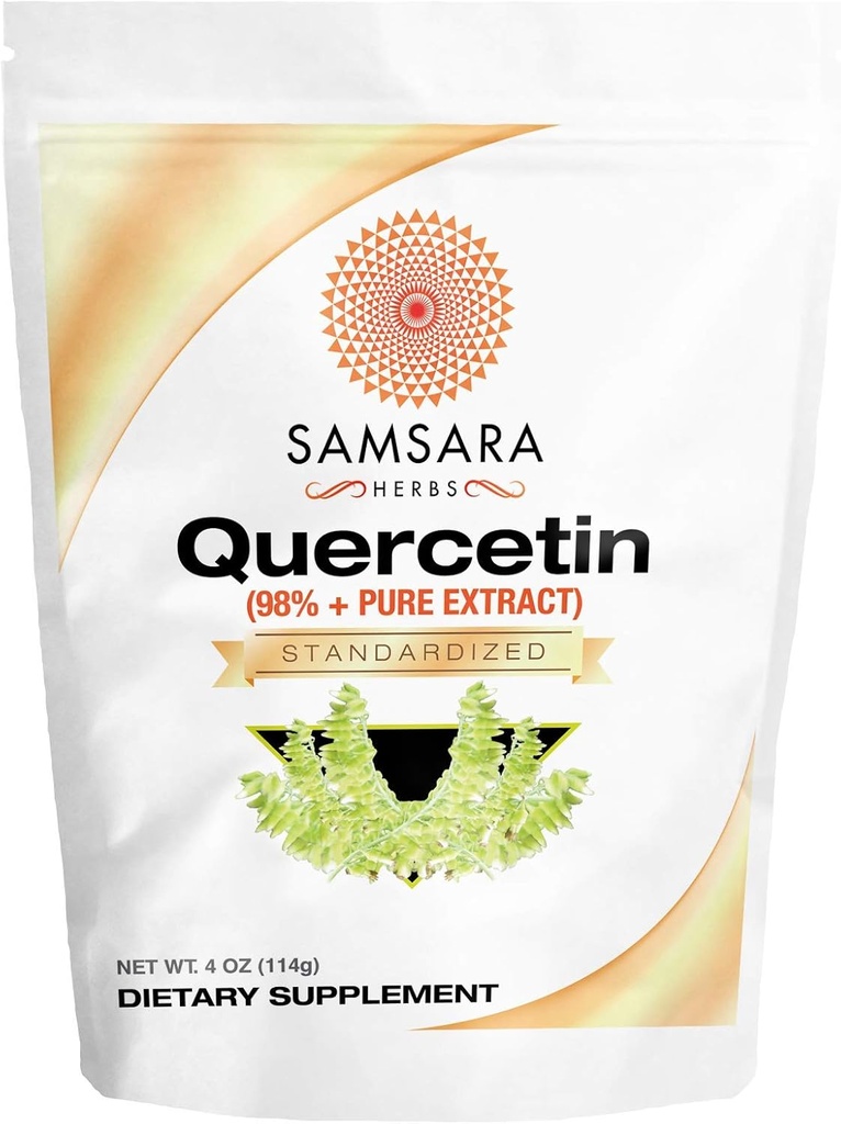 Samsara Herbs Quercetin 98%+ Čisti ekstrakt prašek (4oz/114g) - enako 228 x 500 mg kapsule