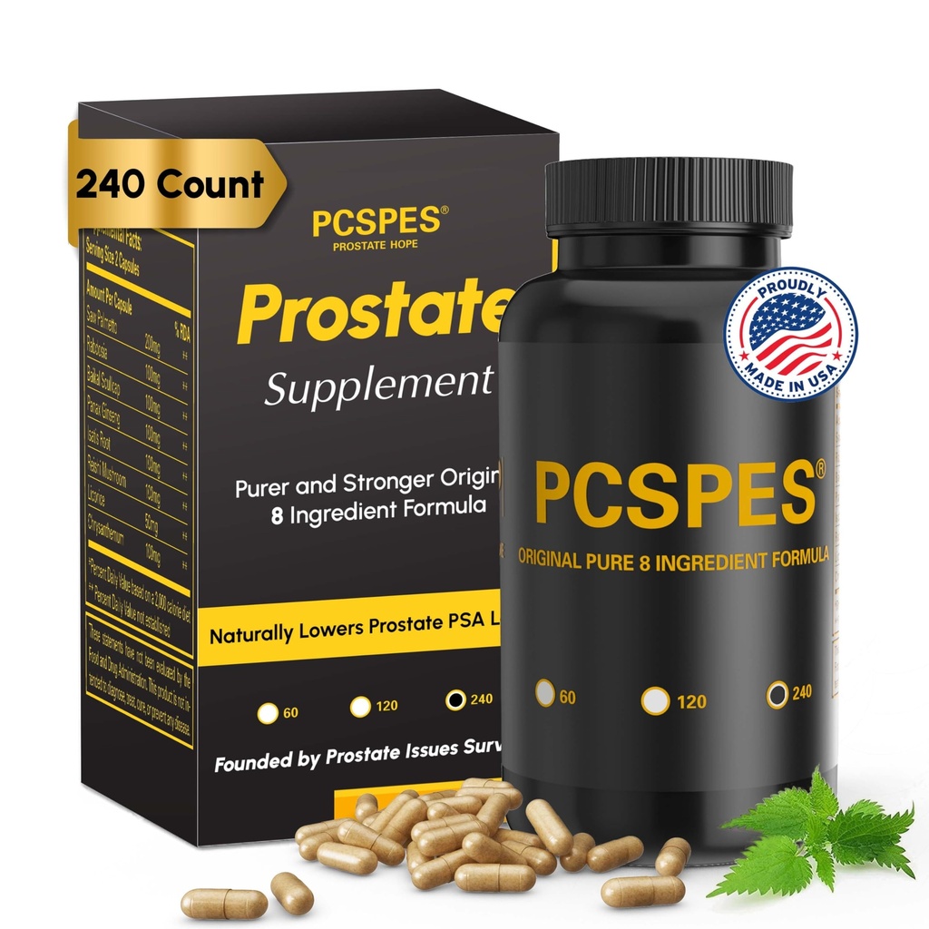 Zdravje prostate za moške - nižje ravni PSA Seveda z žago Palmetto & 7 Čista zelišča - Prostata Zdravstvena podpora - zmanjša pogosto uriniranje 240 Število