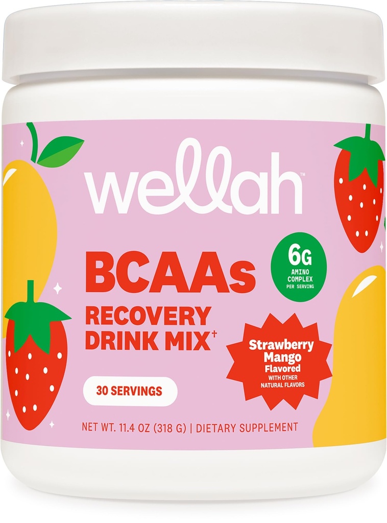 Wellah BCAA (Storwberry Mango aromated) 30 Serving - BCAA prašek s hidracijskim kompleksom