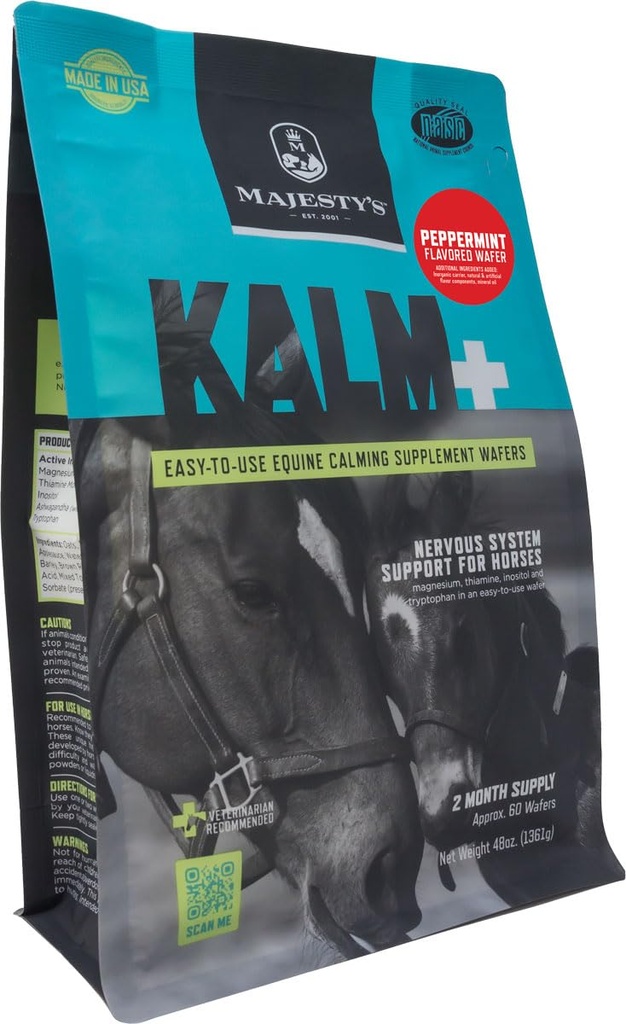 Veličanstvo Kalm Horse/Equine Peppermint Wafers 60 dni dobave