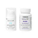 Skinuva® Scar (0,5 oz) & Bruise (14 kapsul) - Napredna silikonska krema oblikovana z rastnimi faktorji in homeopatsko Bruise Remedy oblikovan z Arnica, Bromelain in cink