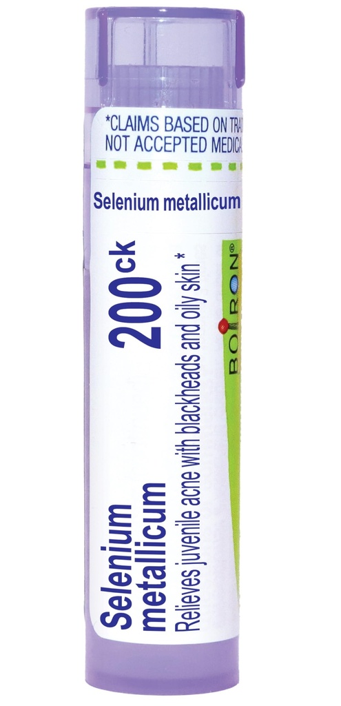Boiron Selen Metallicum 200Ck za mladoletne Acne s črnoglavci - 80 Pelleti