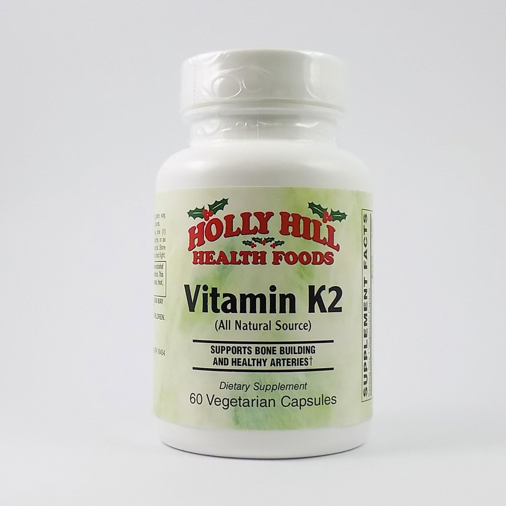 Holly Hill Health Foods, Vitamin K2, 60 Vegetarijanske kapsule