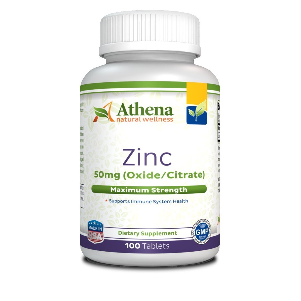 Athena – dopolnilne tablete cinka 50 mg – oksid/citrat – 100 obloženih tablet