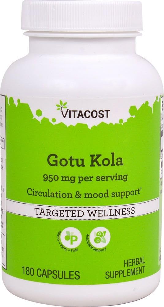 Vitacost Gotu Kola - 950 mg na odmerek - 180 kapsul