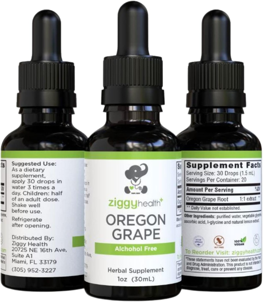Premium Organic Oregon Groep Root Tinkture - Alkohol-free Extract, 1oz 