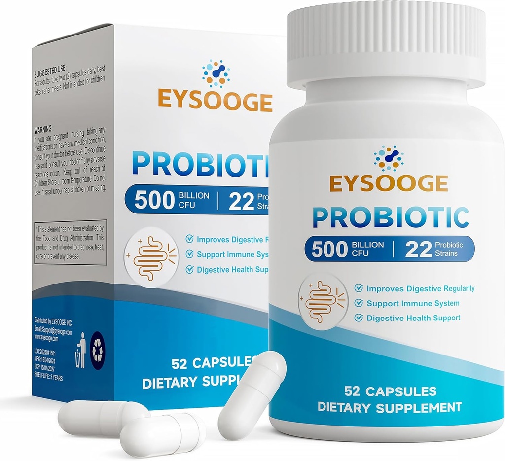 Probiotiki za ženske in moške, Pro Formula, Daily Probiotic dodatek, pomaga Soothe občasno abdominalna neugodje in napenjanje, 500 milijard CFU, 22 sevi, 52 kapsule