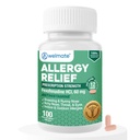 WELMATE - Alergija Relief - Fexofenadine HCl 60 mg - 12 ur ne-zadrzen antihistaminik - Sneesing - Runny Nose - Srbeče oči, nos in grlo - Notranje in zunanje Alergija Relief tablete - 100 Število