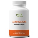 PureNature Ashwagandha s črno papriko Izvleček 60 Veggie kapsule