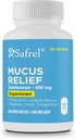 Safrel Pharma Mucus Relief Guaifenesin 400 mg - hitro delujoče pričakovanje, Thins in Loosens Mucus, Relieves Chest Congestion, kašelj, hladno in gripo 