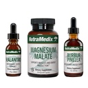 NutraMedix Detox Set - 3-Piece Kit z Sealantro, Burbur-Pinella & Magnezijev Malate za čiščenje, Detox & Dnevna podpora Wellness - Rastlinske tekoče kapljice in dnevne kapsule