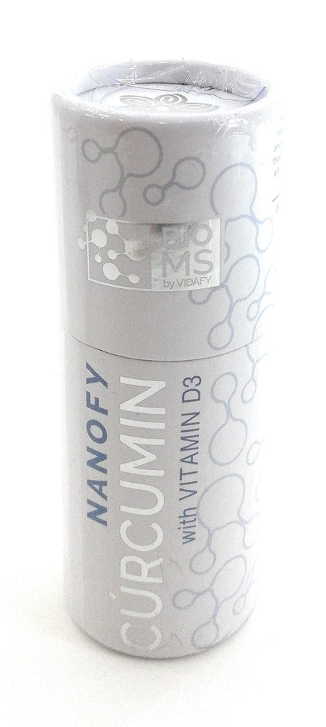 Turmeric Curcumin with Vitamin D3. Nanofy Guarantees 95% Absorption of Active Curcumin Metabolite. 10 Drops of Nanofy German Biotechnology Equals More Than 27 Tablets of Turmeric