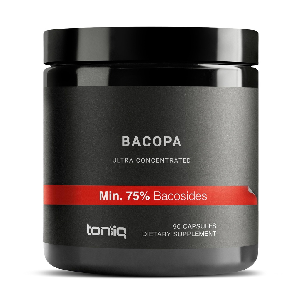 Bacopa - Ultra visoka jakost 45:1 Ekstrakt s 75% Bacosides - visoko koncentrirani - Testirani laboratorij tretje strani - 90 kapsul
