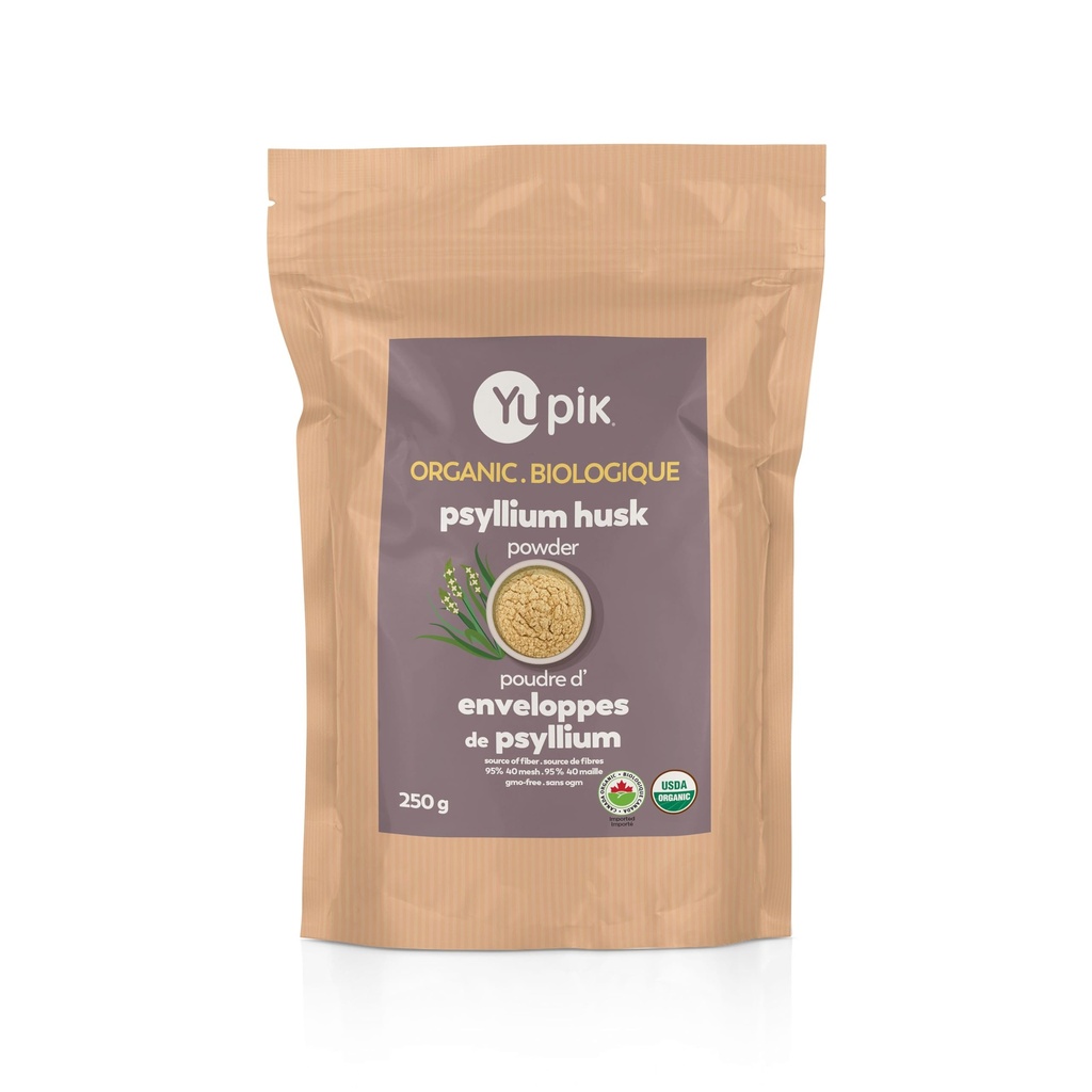 Yupik Organski Psyllium Husk Powder 8.8oz, 95% Čistost, Topni Fiber, USDA Certified, Non-GMO, Vegan, Gluten-free, Unflavored, Rastlinsko-bazen, Coarse Milled Husk za peko in prebavljivo zdravje