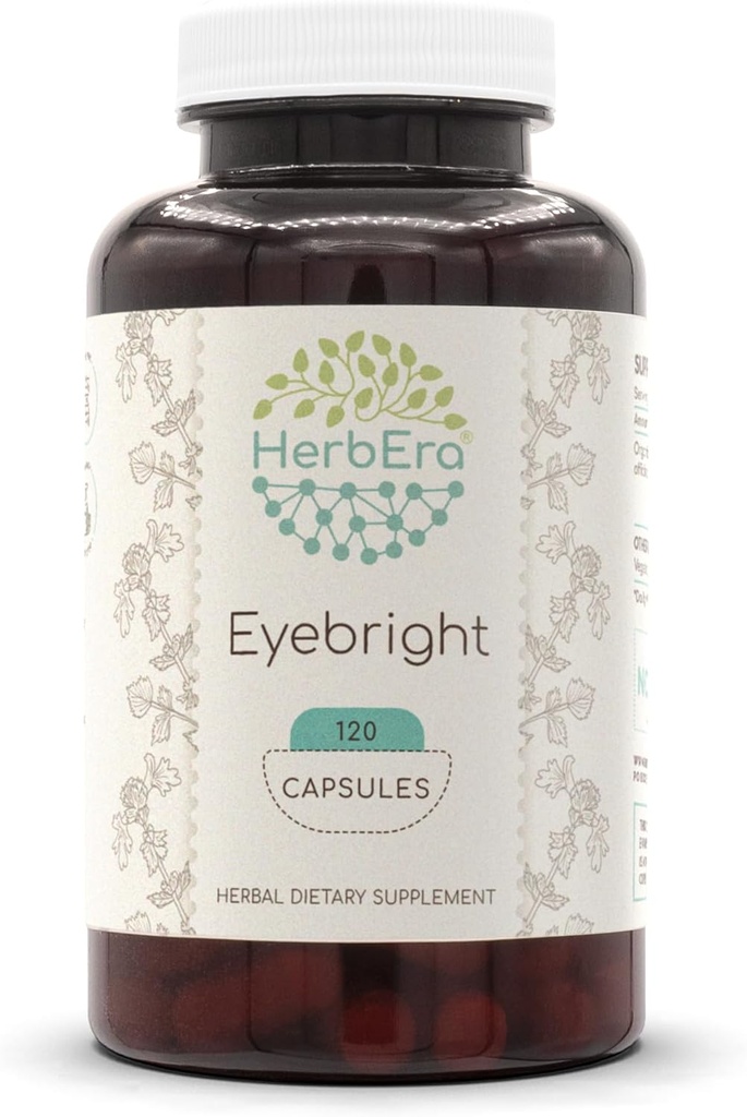 HerberEra Eyebright 120 kapsul, 500 mg, odgovorno obdelano z Eyebright (Eufrasia spp.), posušeno zelišče (120 kapsul)