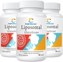 Liposomski glutation softgels, okrepljena absorpcija - liposomska dostava, aktivna oblika L-glutation, celična, imunske funkcije in razstrupitev jeter, bogata z antioksidantno formulo, Gluten Free, 180 softgels
