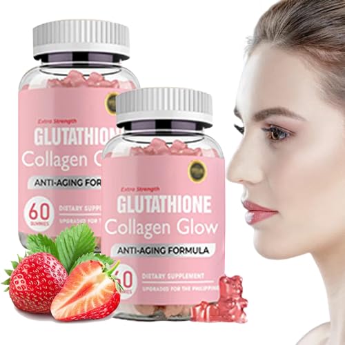 Glutatione Collagen Glow, glutatione Collagen Glow Gummies, kolagen Gummies za nego kože žensk, korejski kolagen Gummies za pomlajevanje kože (2PCS)