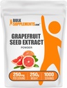 BulkSupplements.com Grenivke Seme ekstrakt v prahu - Grenivke semena dodatki, Antioksidant Vir - Zeliščni dodatek, Gluten brezplačno, 250mg na serviranje, 250g (8.8 oz) (Pack of 1)