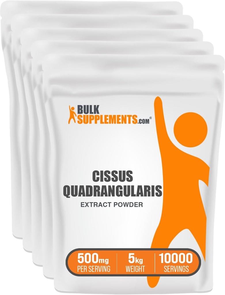 BulkSupplements.com Cissus Quadragularis Extract Powder - Cissus Quadragularis dodatek, Zeliščni dodatek - Gluten Free, 500mg na Serving, 1kg (2,2 lbs) (Pack of 5)