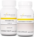 Integrativni terapevtski paket s puferiranim vitaminom C 1.000 mg, 60 Kapsule & vitamin D3 125 μg, 90 Žvečilni delci - vitamin C za podporo antioksidantom* - vitamin D3 za podporo zdravju