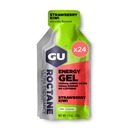 GU Energy Roctane Ultra Endurance Energy Gel, Vegan, Gluten-free, Kosher in Dairy-free On-The-Go Športna prehrana za tek, kolesarjenje, pohodništvo ali smučanje, Jagodna Kiwi (24 paketov)