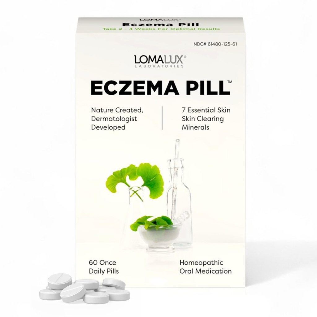 Loma Lux Eccema tablete – Naravni Eccema zdravljenje Remedy – Dermatolog Razviti – 7 Minerali jasno in preprečiti hude ekcema skaling, izpuščaj, Anti srbečica kože obraz za odrasle, otroci, Toddlers